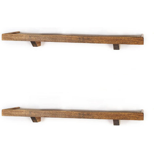 Loon Peak® Solid Wood Floating Shelves For Wall, Set Of ...